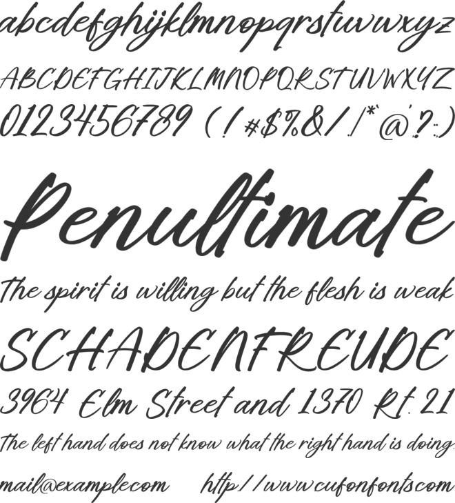 Briliany font preview