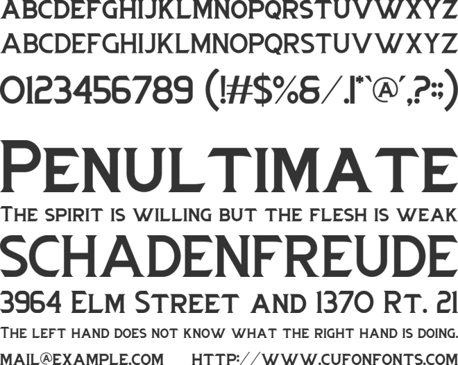 Forence font preview