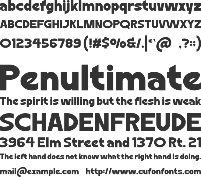 Mallse font preview