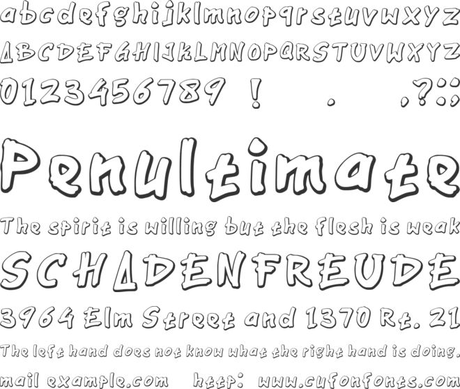 Yunix font preview