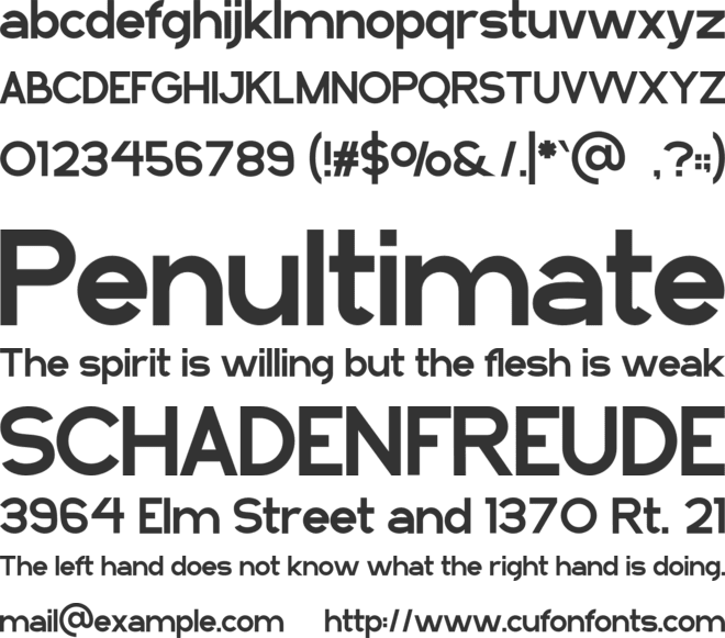 Boddrex font preview