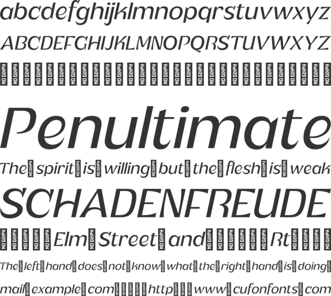 Plenary font preview