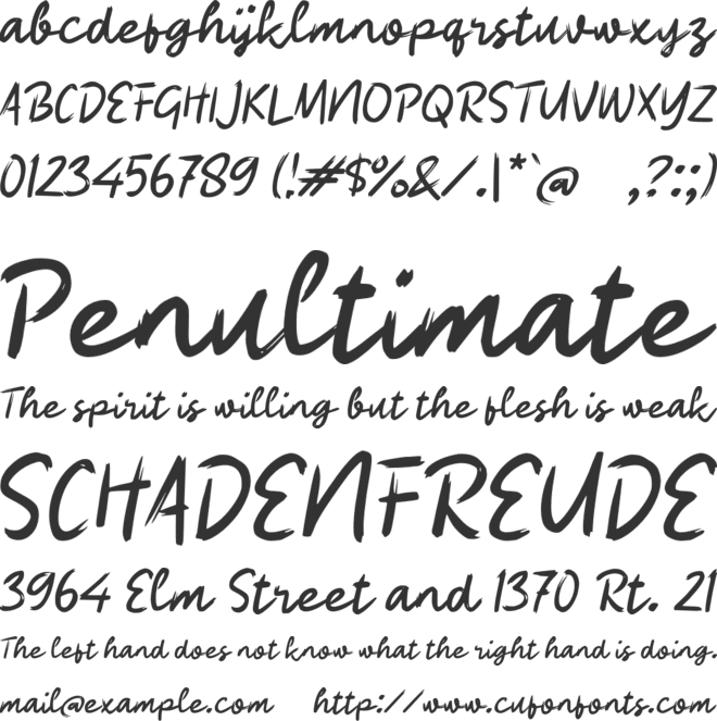 Sabering font preview