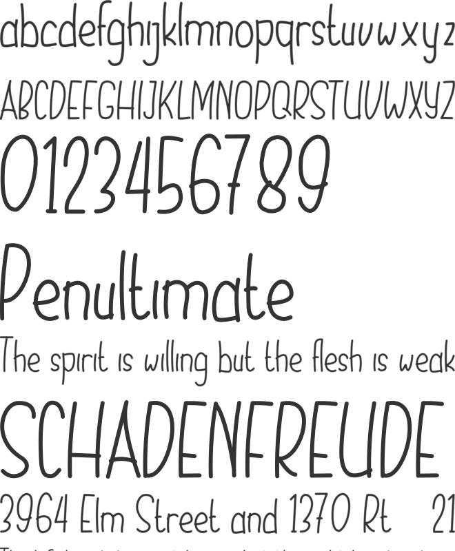 Booble font preview