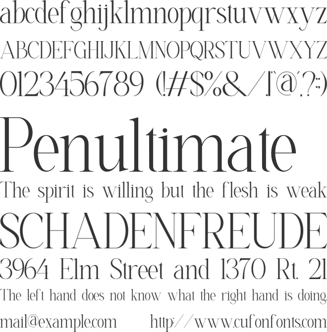 Venatea font preview