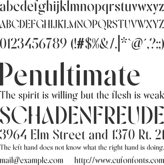 Nickova font preview