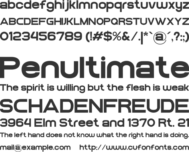 Daypon font preview