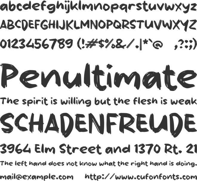 Saboren font preview