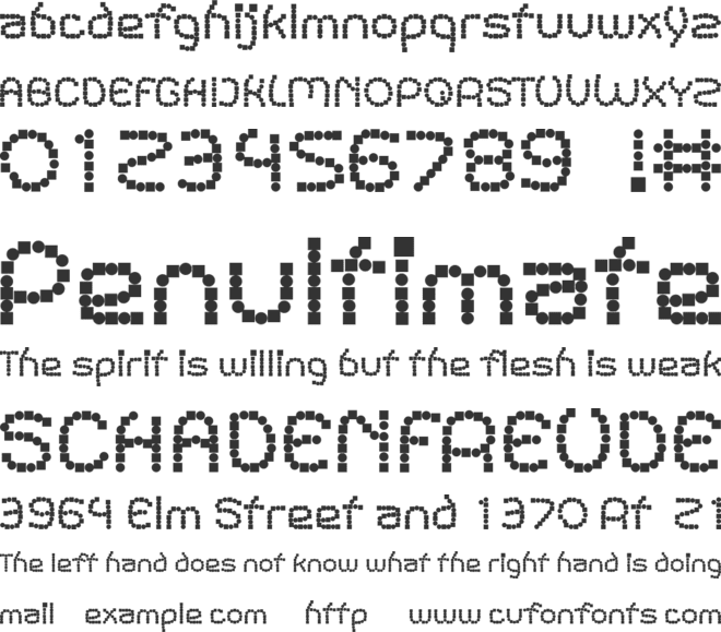 Roinert One Round Sq  font preview