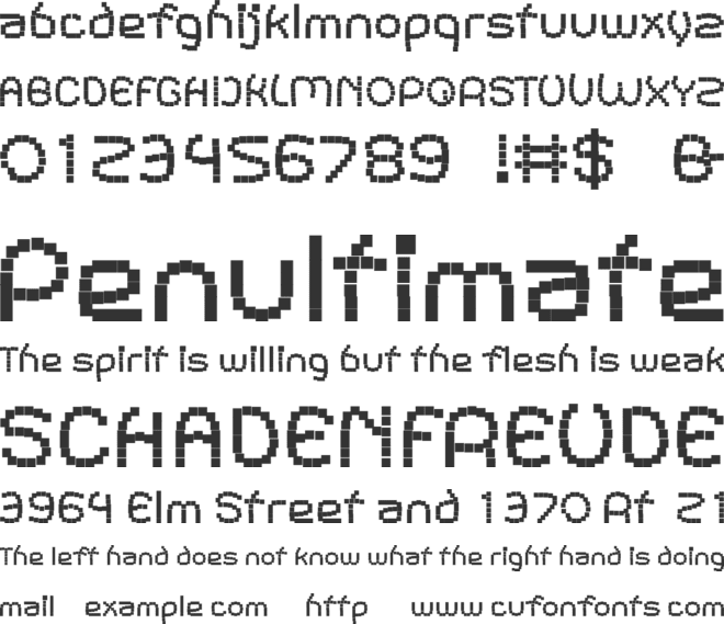 Roinert Squared font preview