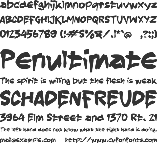 Sabstreet font preview