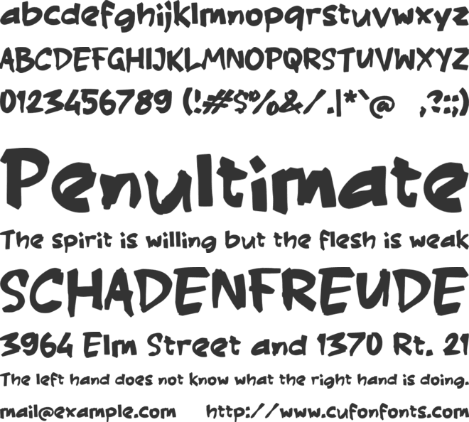 Sabegraf font preview