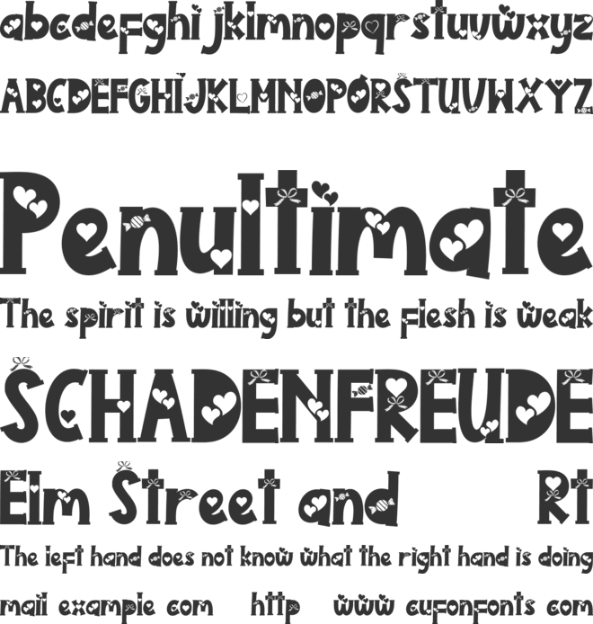 Anetha Valentine font preview