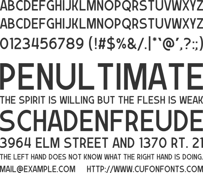 Zerove font preview