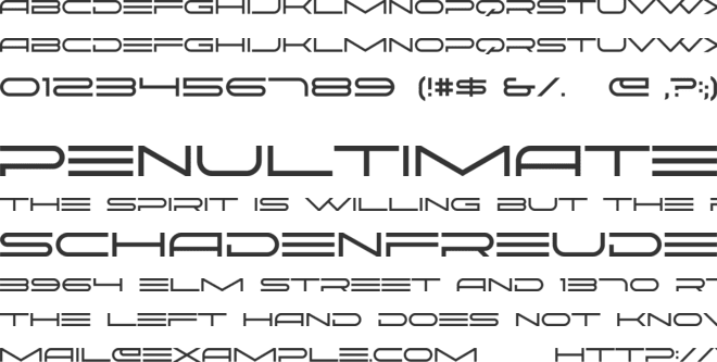 Delcom font preview