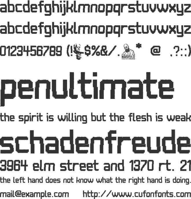 Killer Grandma font preview