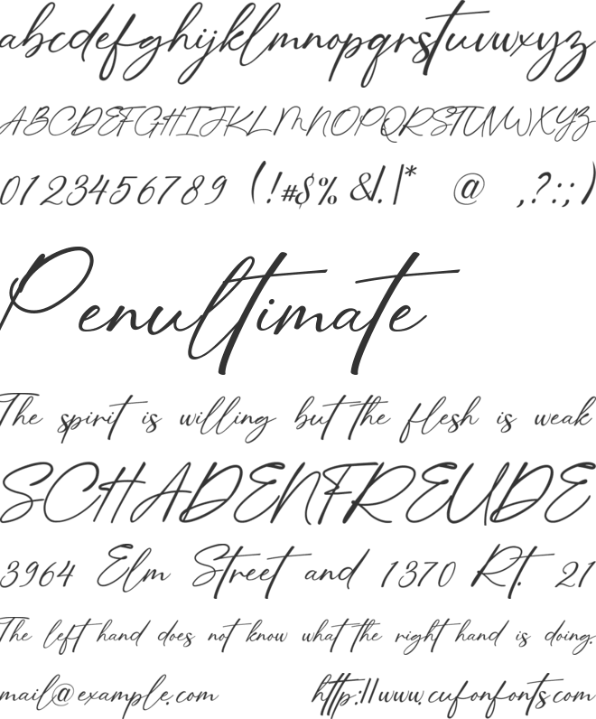 AnthoniaSignature font preview