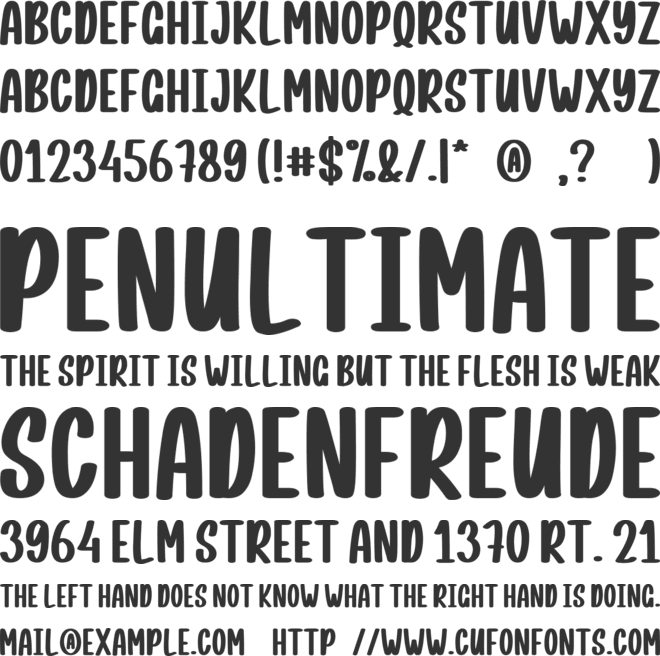 Rainbow After Rain Sans font preview