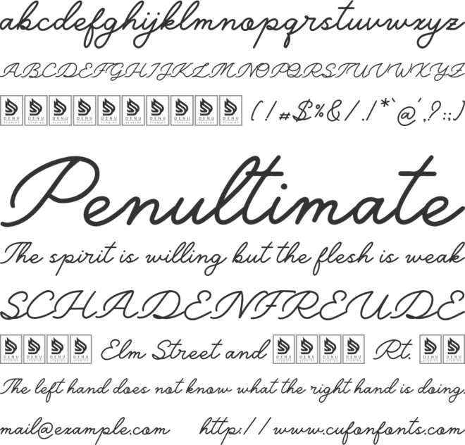 Belly Shine font preview