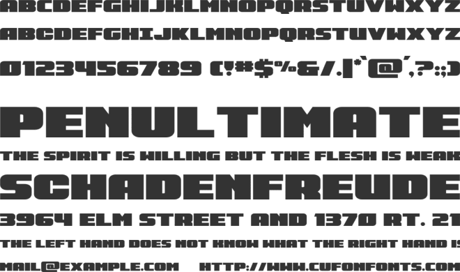 Rapid Response font preview