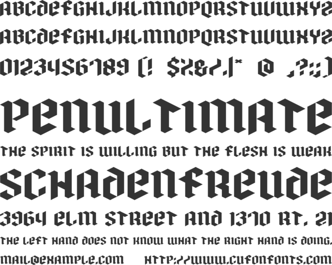 Gotfridus font preview