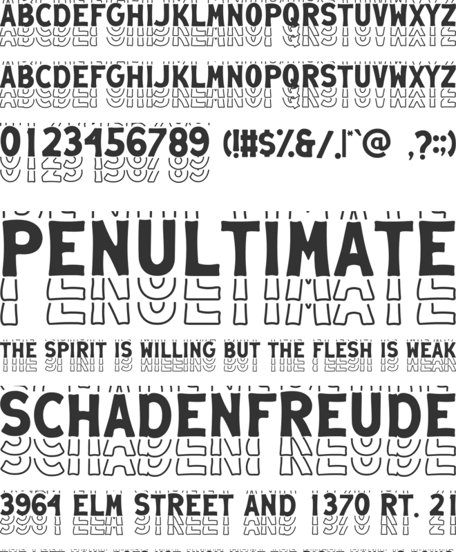 Stacked Personal font preview