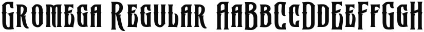 Gromega Regular font