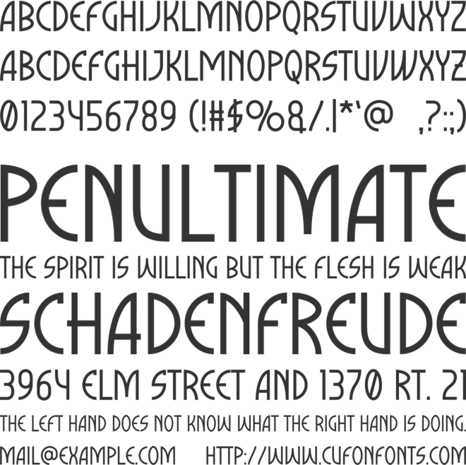 LUXOR font preview