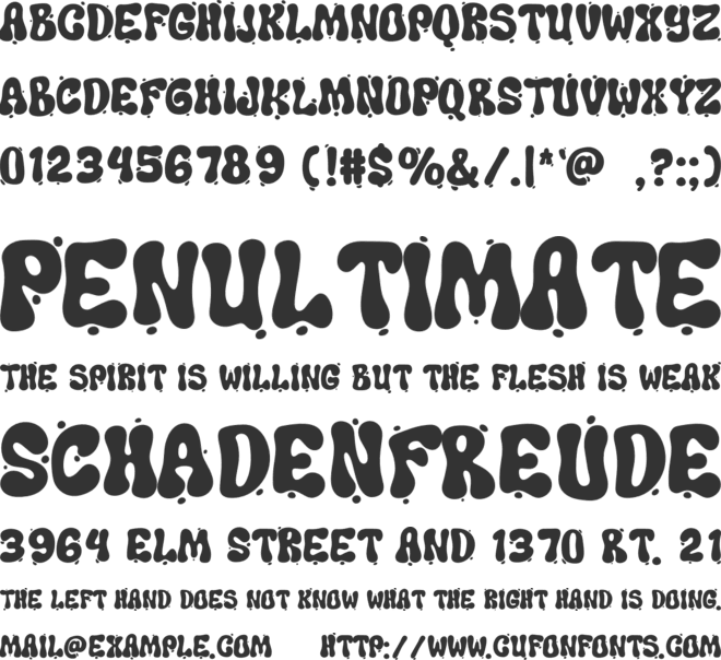 DROPINK font preview