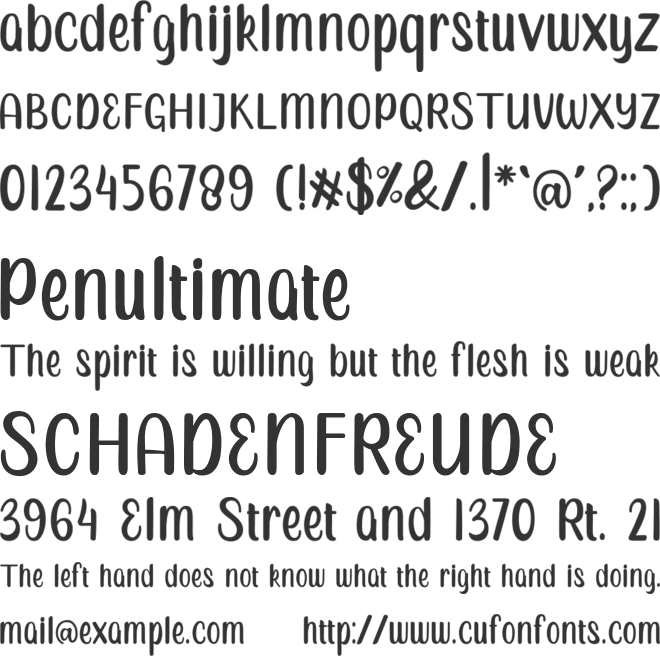 Hand draun font preview