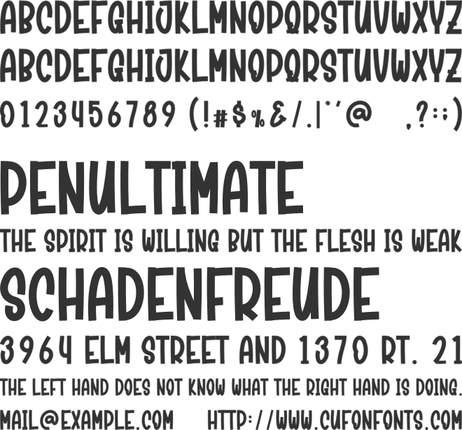 Winter Fair font preview