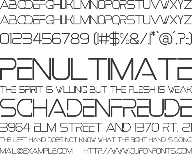 AERGLO font preview