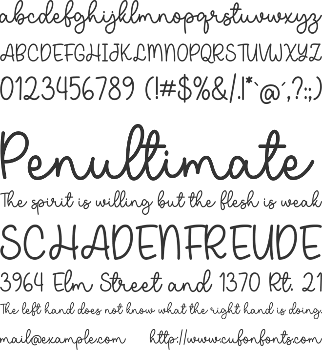 Charming Valentines font preview