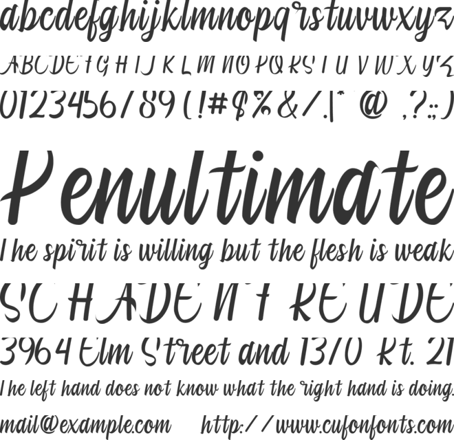 Ghandiepa font preview