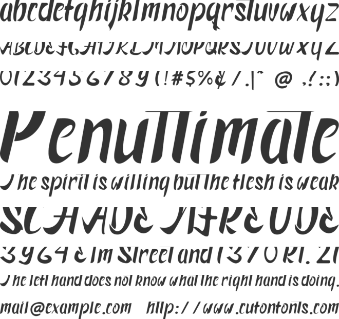 Financialy font preview