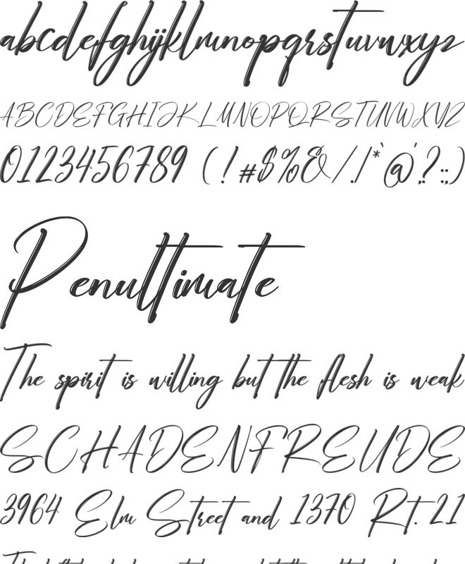 Challystin font preview