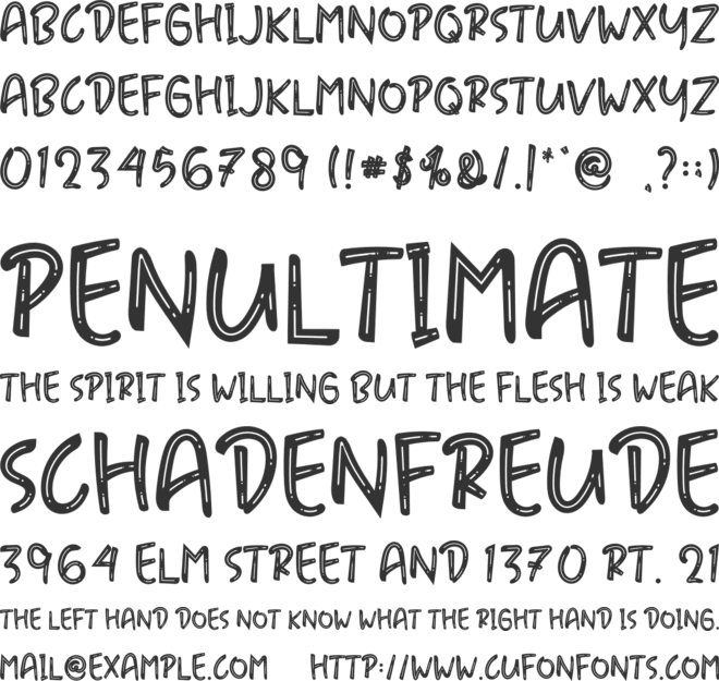 STAR KIDS font preview