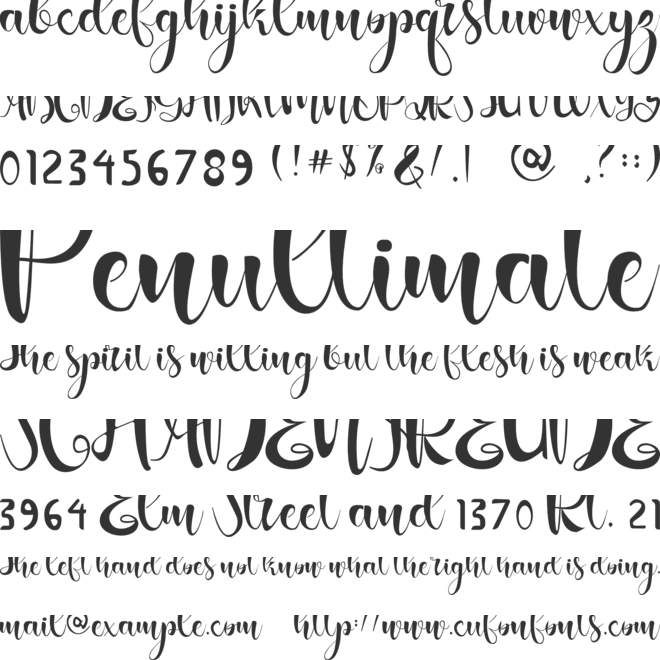 Stenlies New font preview