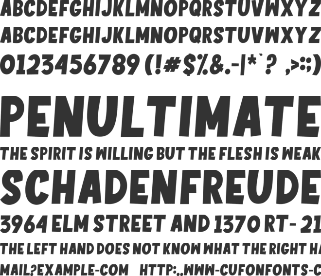 COMICAL ROMANCE font preview