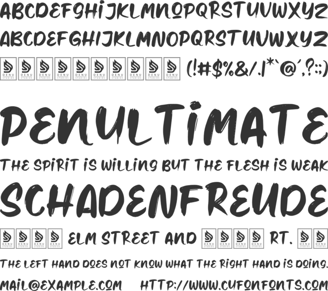 Nouble Orenji font preview