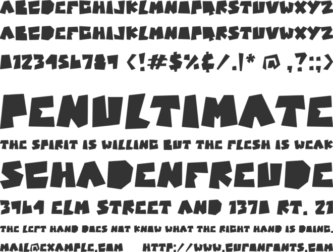 Jumper Jack font preview