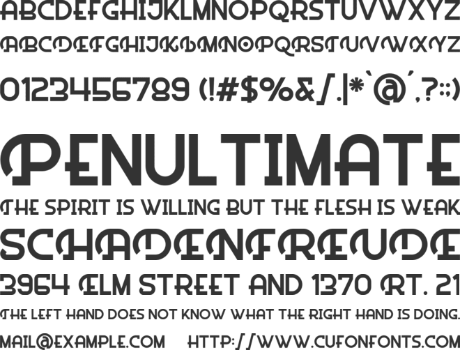 Kombie font preview