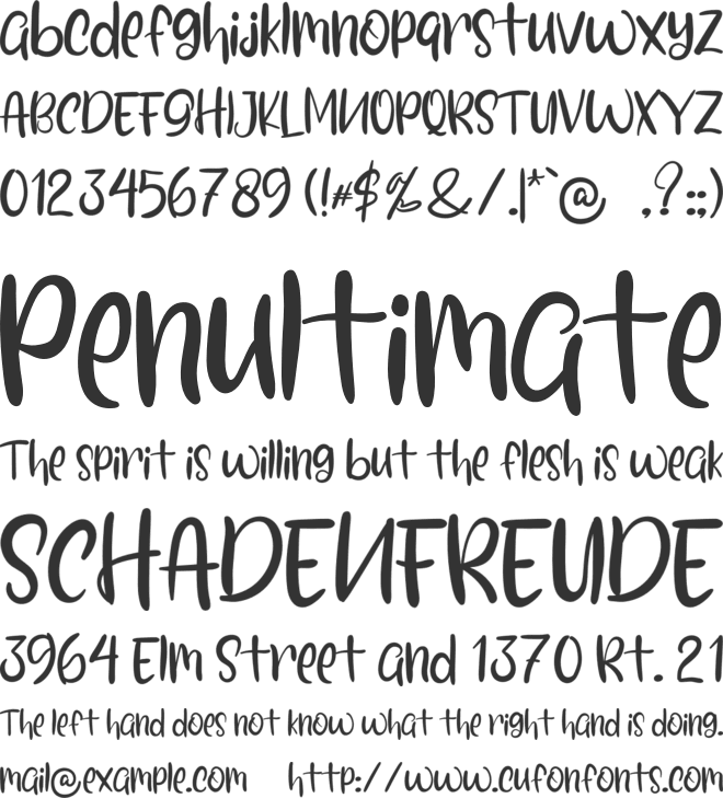 The Farm font preview