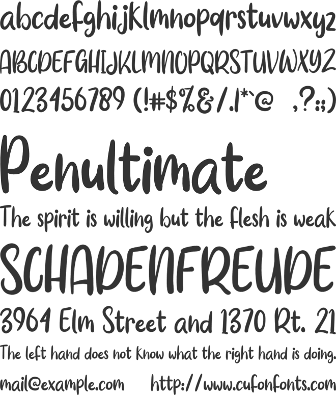 SWEET BUBBLE font preview