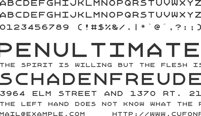 Xanmono font preview