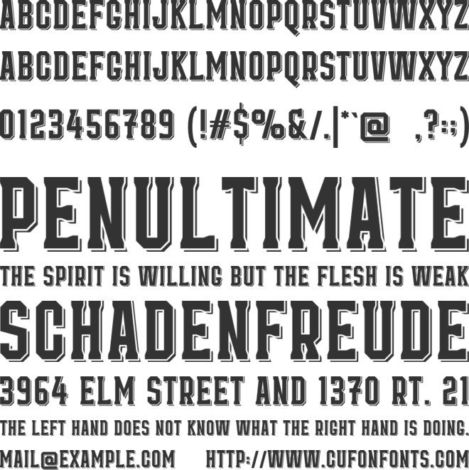 Buccane font preview