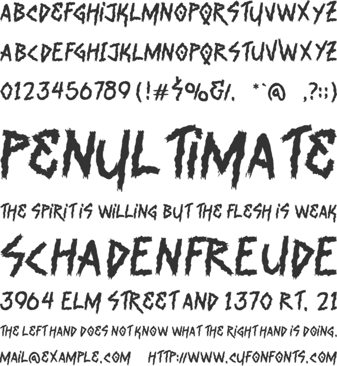 Heavy Stifle font preview