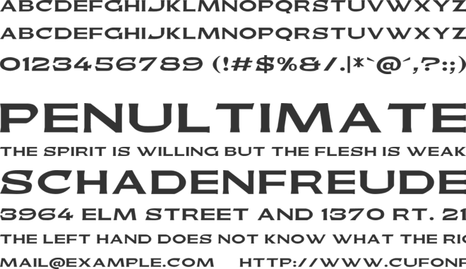 Bargum font preview