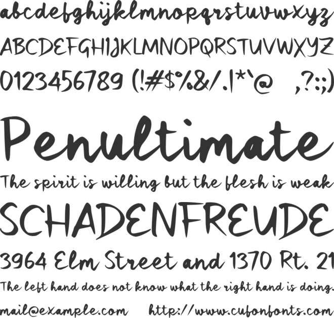 Sablowy font preview