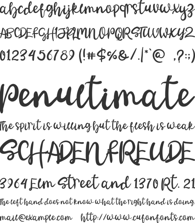 Baby House font preview